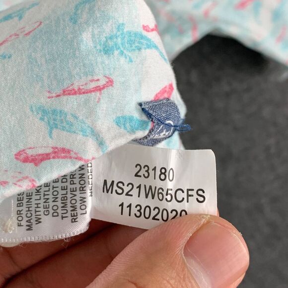 Peter Millar Seaside Sport Shirt Mens XL Dolphin‎ Animal Cascade Koi AOP Preppy - Picture 5 of 11